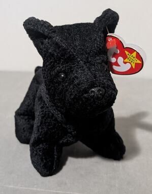 Ty Beanie Baby Scottie the Scottish Terrier Black Dog 1996 Retired w/ Tag